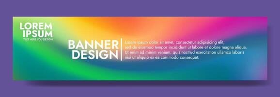 Vibrant Rainbow Gradient Background Template Website vector
