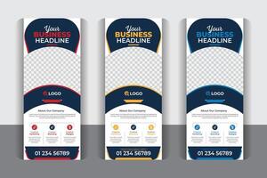 Corporate and modern abstract background Business roll up pull up banner, x banner, signage advertising Colorful and Modern design. vector