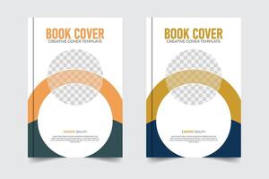 Stylish and modern creative book cover design with image vector
