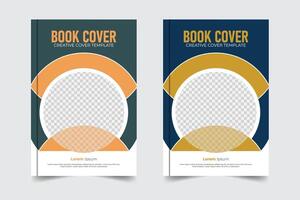 Stylish and modern style professional book cover design with image stylish layout vector