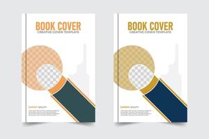 Creative and modern microphone style modern book cover design template vector