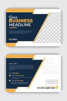Stylish and modern business postcard or EDDM template, Creative Idea unique style Professional postcard design vector