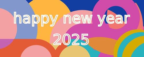 A colorful backdrop of overlapping circles in various shades of pink blue yellow and orange creates a dynamic and festive atmosphere vector