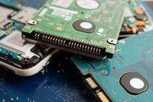 Repairing and upgrade circuit mainboard of notebook, electronic, computer hardware and technology. photo
