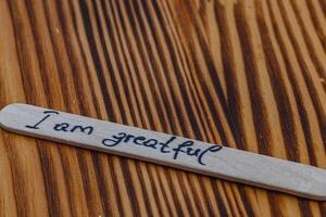 I am grateful, positive thoughts to increase self esteem, improvement photo