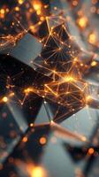 Glowing Shapes and Light Effects Combine in a Dynamic Abstract Wallpaper Design photo