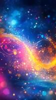 Futuristic Abstract Background with Glowing Shapes and Unique Light Patterns photo