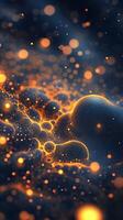 Illuminated Abstract Background with Radiant Glowing Shapes and Gradient Effects photo