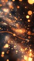 Mystical Abstract Background with Dazzling Glowing Shapes and Dynamic Light photo