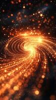 Glowing Light Patterns and Shapes for a Hypnotic Abstract Background photo