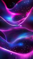 Shimmering Light Waves with Abstract Glow Shapes for Futuristic Backgrounds photo