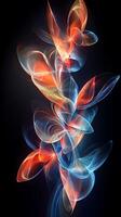 Dynamic glowing shapes and radiant light effects for your abstract background photo