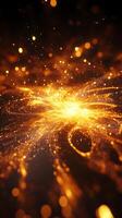 Enchanting abstract shapes with glowing light effects create a mesmerizing background photo