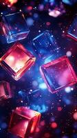 A glowing tapestry of abstract shapes illuminated by mesmerizing light effects photo