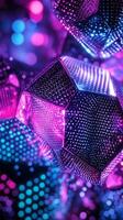 Abstract background glowing with vibrant shapes and dynamic illuminated light effects photo
