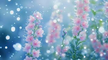 Realistic flower close-up with soft bokeh, perfect for creating stunning visuals photo