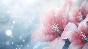 Artistic Flower Image with Realistic Bloom and Detailed Bokeh Effects photo