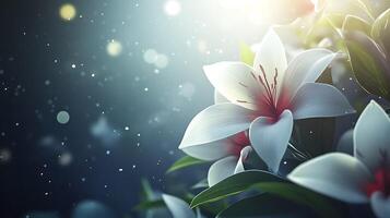 Close-Up of a Bloom with Hyper-Realistic Bokeh Background photo