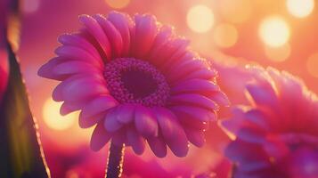 Dreamy Flower Close-Up with Vibrant Colors and a High-Resolution Bokeh Effect photo