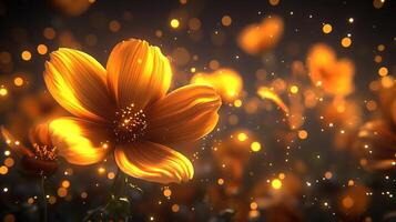 Stunning Flower Close-Up with Dreamy and Realistic Bokeh Background in High Resolution photo