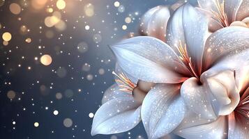 Hyper-Realistic Bloom Close-Up with Vibrant Colors and Beautiful Bokeh Background photo