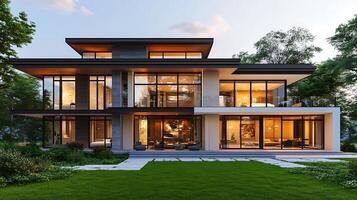 Captivating Modern Home Design Highlighted in High-Resolution Real Estate Photography photo