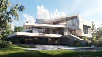 Luxurious Home with Bold Modern Features Captured in Detailed High-Resolution Photography photo