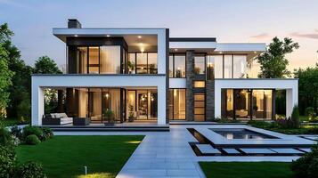 Stunning Real Estate Imagery of a Luxurious Modern Home in High Definition photo