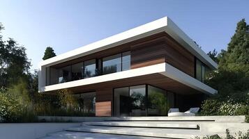 High-definition photography of a luxurious modern architectural masterpiece photo