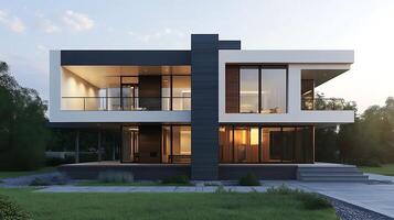 Beautiful Modern Duplex Home Captured in High-Definition Detail photo