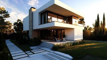 High-Resolution Showcase of an Exquisite Modern Duplex Residence photo
