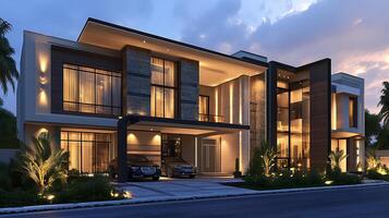 Luxurious and elegant house design showcased in breathtaking high-definition imagery photo