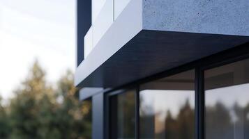 Captivating image of a luxurious and modern home with sleek architectural elements photo