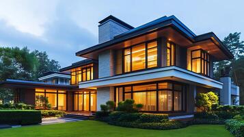Stunning Architectural Features in a Luxurious Modern Home photo