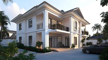 Sophisticated Modern House Design with Luxurious Detailing and Style photo