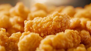 Crispy Juicy Chicken Close-Up, Golden and Deliciously Fried photo