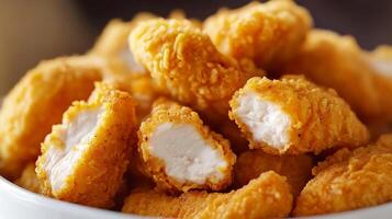 Golden Fried Chicken Close-Up, Crispy and Perfectly Seasoned photo
