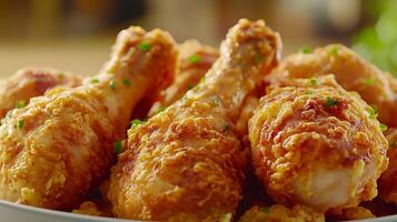 Close-Up View of Delicious Chicken Fry, Fried to Crispy Perfection photo