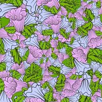 pattern with flower and leaves. vector