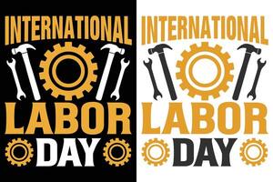 International Labor Day Typography Design vector