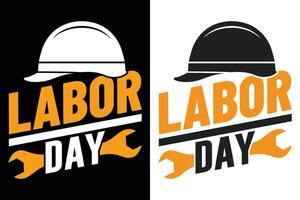 Labor Day Typography Print Design vector