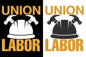Union Labor Typography Print Design vector