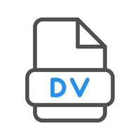Dv file outline icon with bright colors and elegant appearance vector