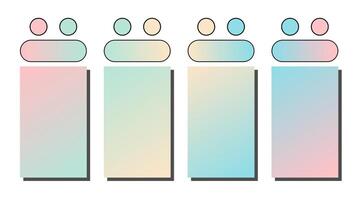 Set of gradient background. Cover set design with Rosewater, Spearmint, Peach, Turquoise color. Beautiful abstract gradient for covers, wallpapers, branding, business cards illustration vector