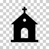 Church icon on transparent background. Church sign. Chapel symbol. flat style. vector