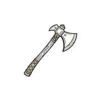 An axe with a handle on a white background vector