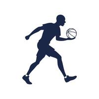 Basketball player silhouette vector
