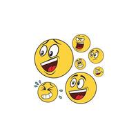 A cartoon smiley face vector