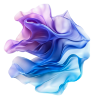 Colorful flowing fabric creating a dynamic shape png