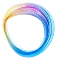 Vibrant swirl abstract on white png